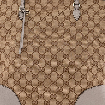 Gucci Monogram Medium Bree Zippered Tote Beige Grey 8 of 10