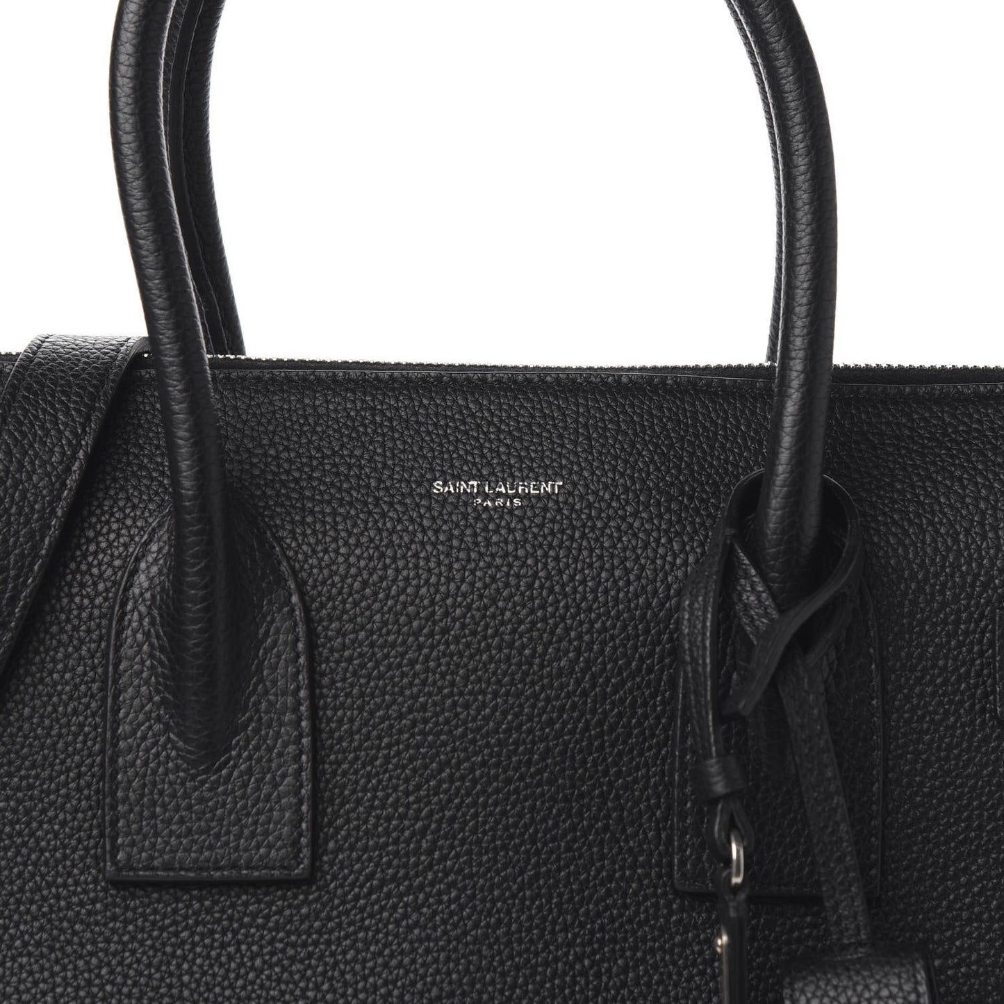 Grained Calfskin Small Supple Sac De Jour Duffle Black