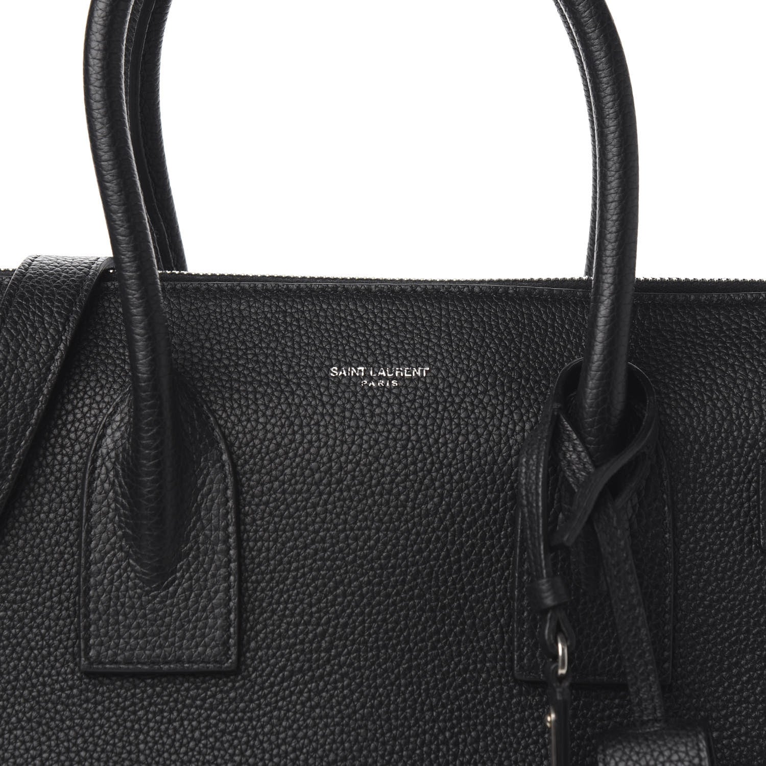 Saint Laurent Grained Calfskin Small Supple Sac De Jour Duffle Black 10 of 10