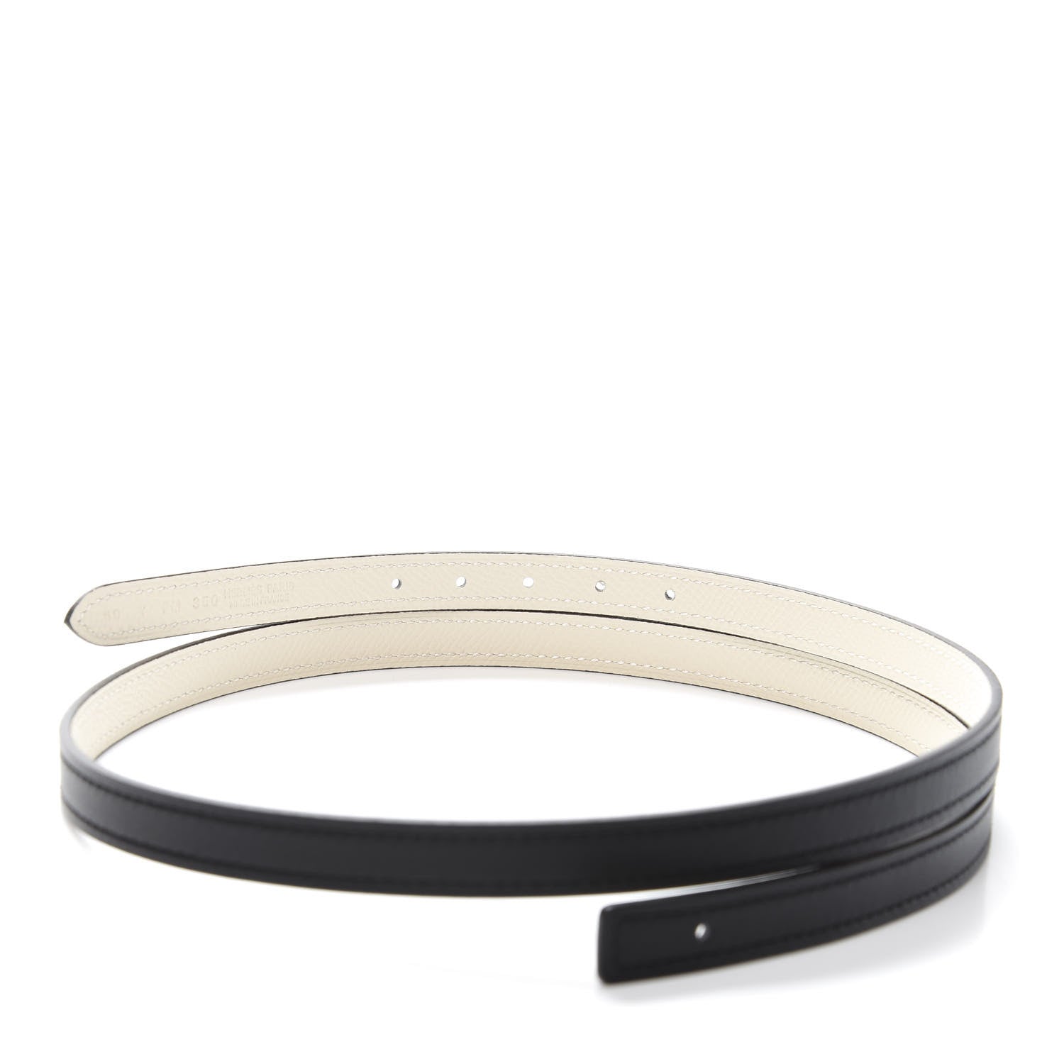 Hermes Swift Epsom 13mm Belt Strap 80 Black Craie 3 of 6