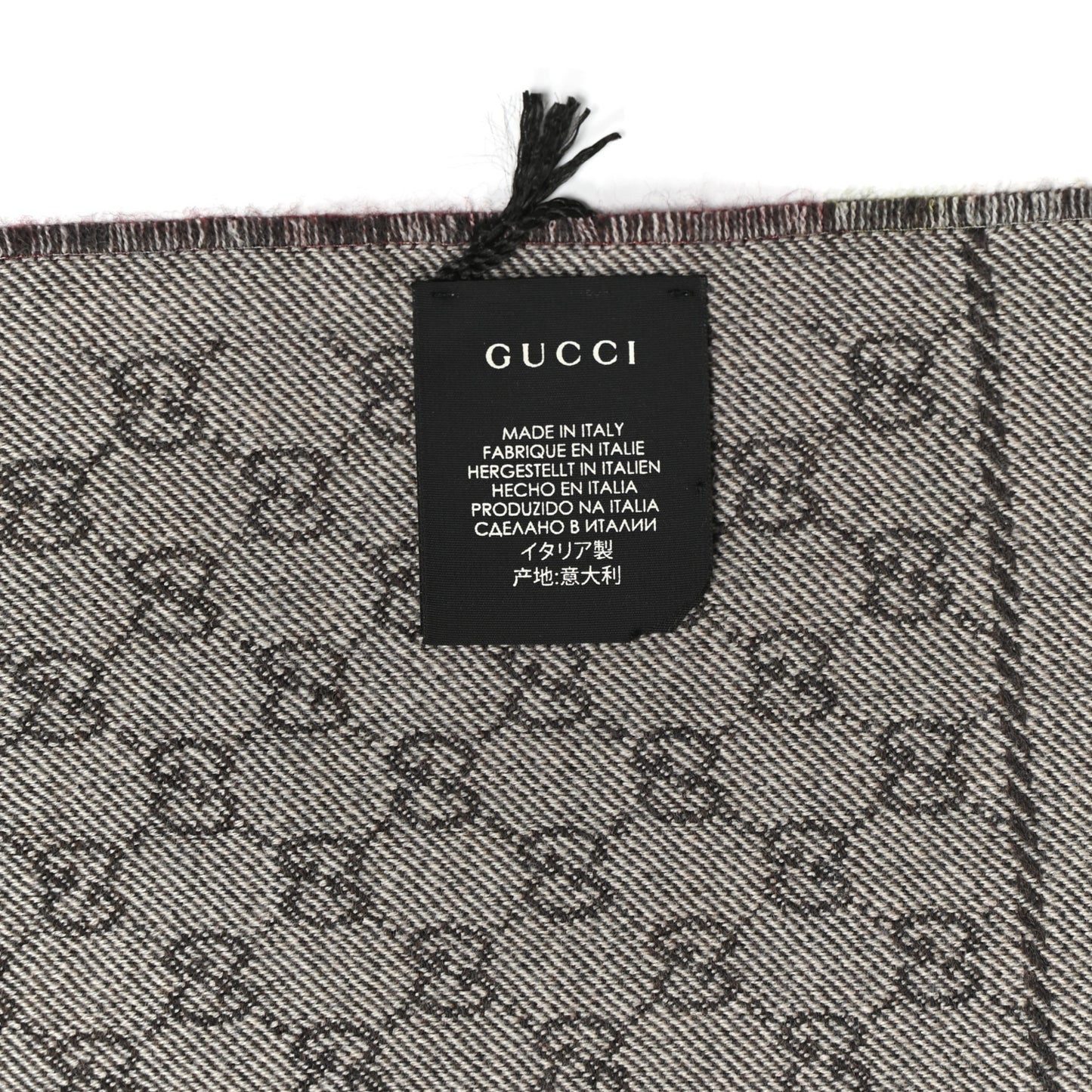 Wool GG Monogram Miniorophin Scarf Lacquer Pink