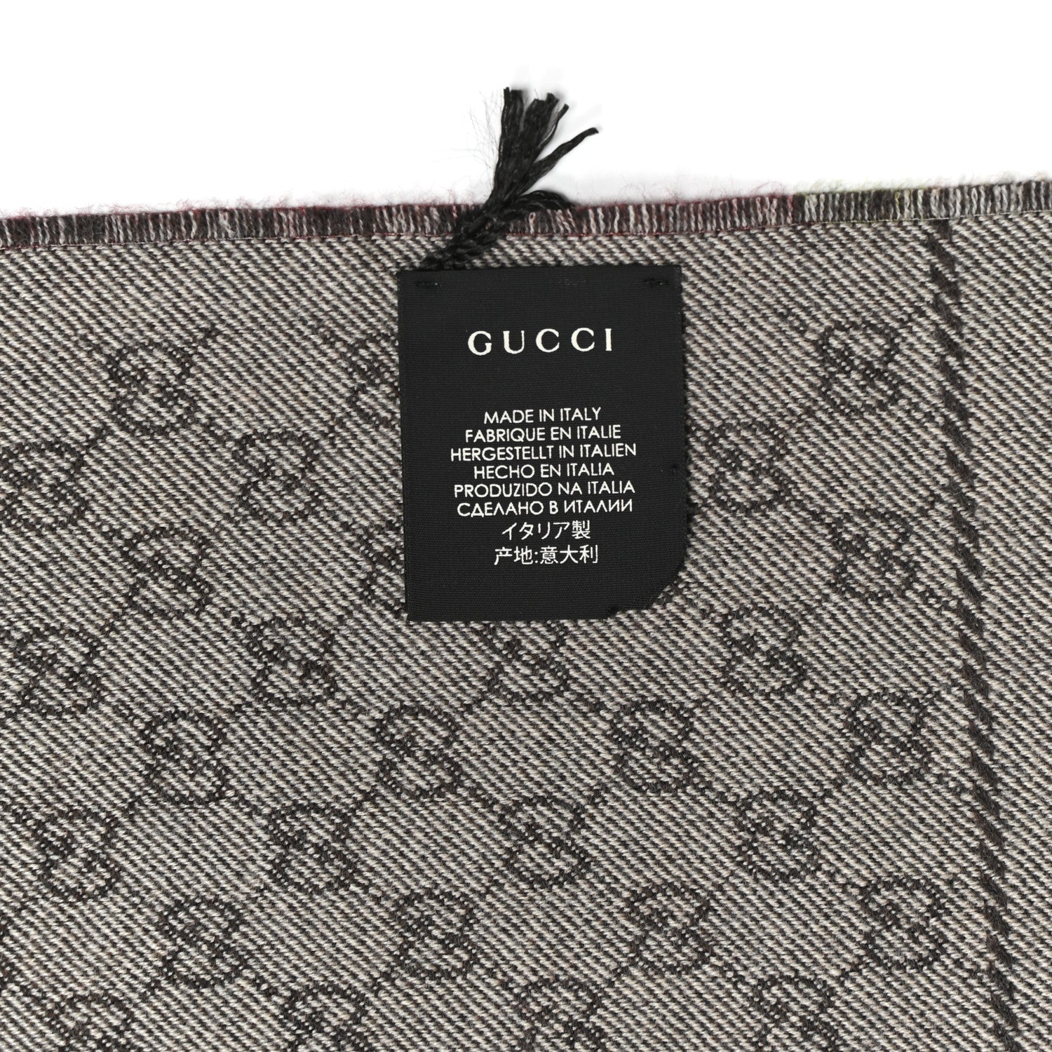 Gucci Wool GG Monogram Miniorophin Scarf Lacquer Pink 4 of 5