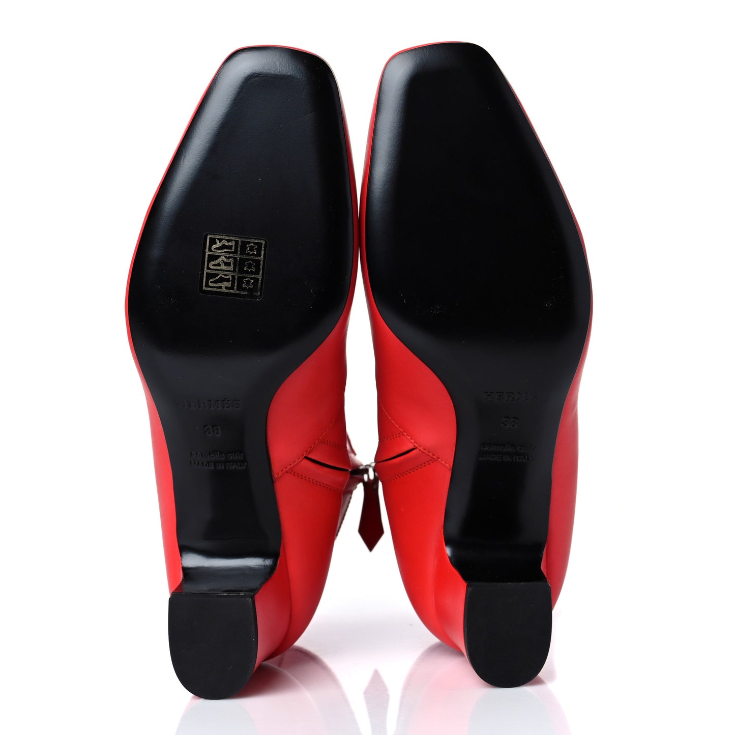 Calfskin Power Ankle Boots 38 Rouge Vif