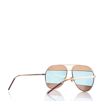 Christian Dior Split 1 Aviator Sunglasses Gold 4 of 8