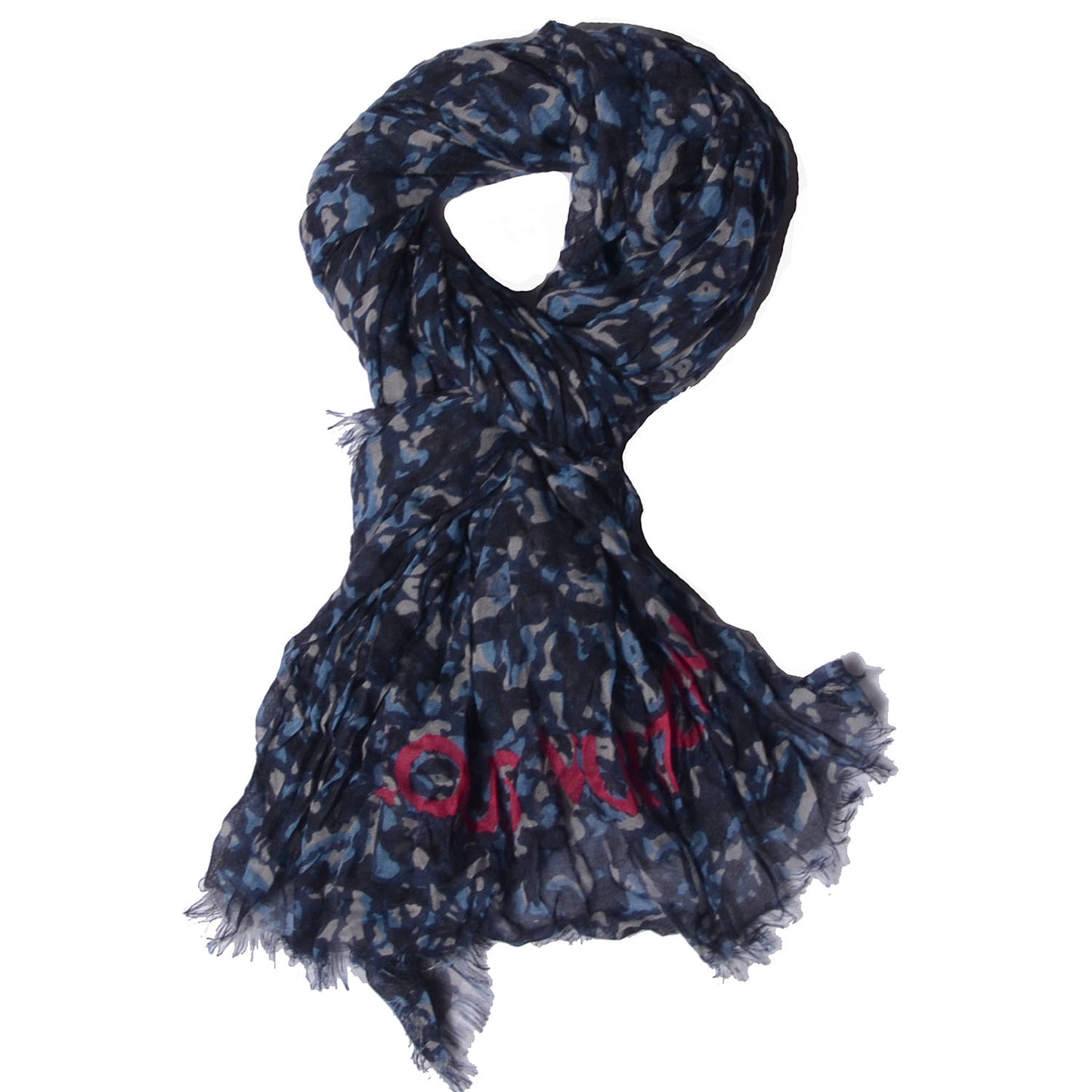 Cashmere Silk Lezard Etole Stole Blue
