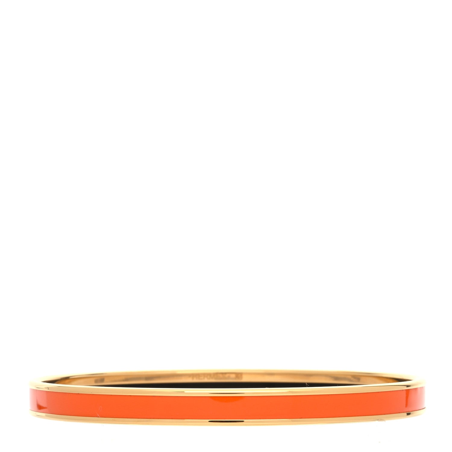 Hermes Enamel Uni Bangle 62 Orange Fruite 3 of 6