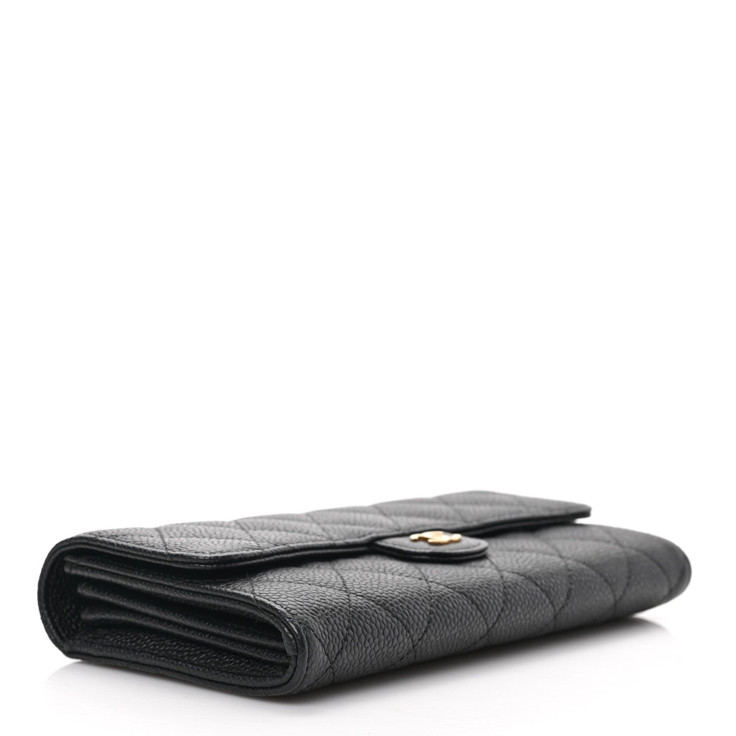 Chanel Caviar Quilted Long Flap Wallet Black 4 of 7