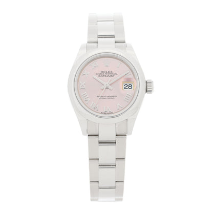 Rolex Stainless Steel 28mm Oyster Perpetual Datejust Watch Pink Roman 279160 1 of 4