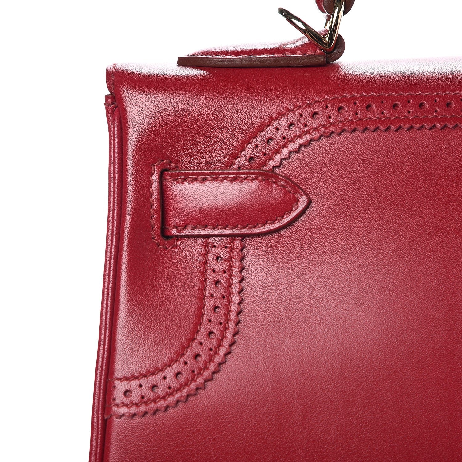 Hermes Tadelakt Ghillies Kelly 32 Rubis 15 of 39