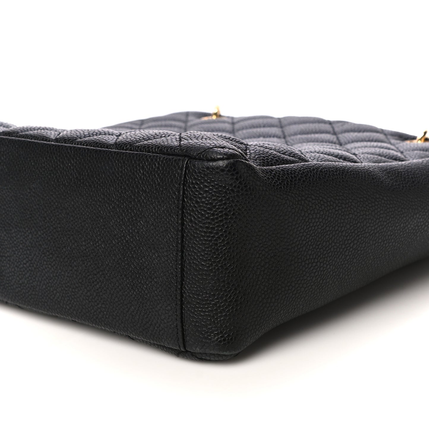 Caviar Quilted Petit Shopping Tote PST Black