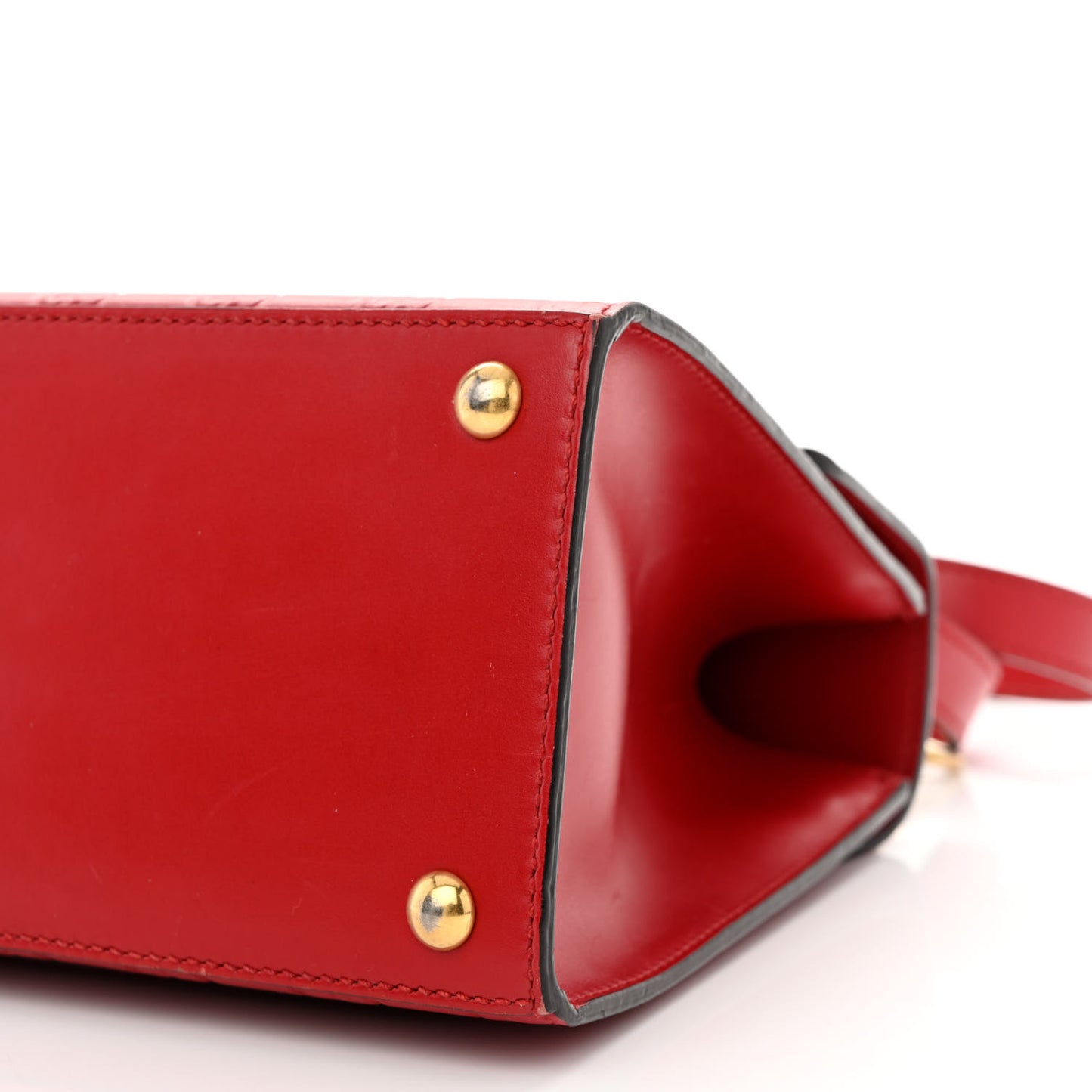 Guccissima Signature Small Padlock Top Handle Bag Hibiscus Red