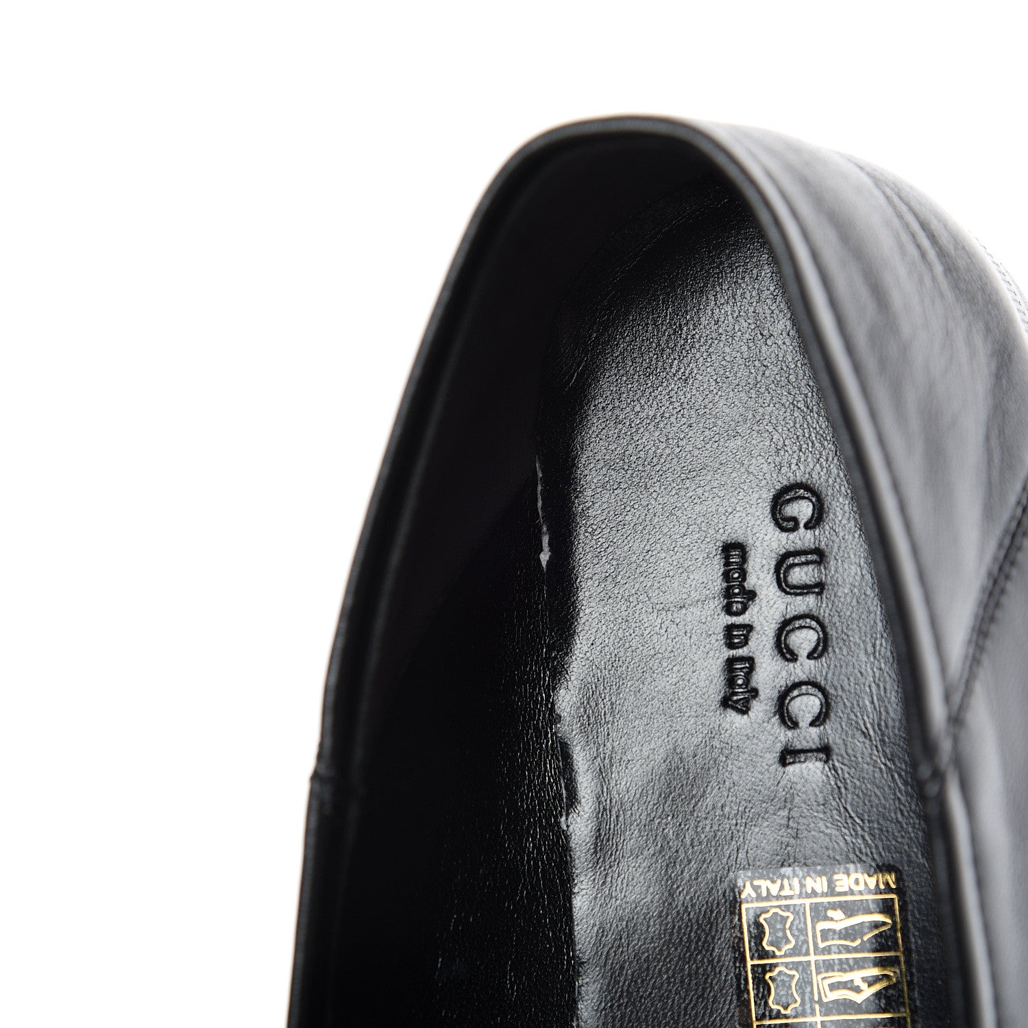 Gucci Lambskin Womens Brixton Horsebit Loafers 37.5 Black 8 of 12