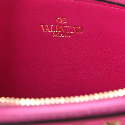 Valentino Garavani Calfskin Rockstud Zip Around Wallet Bright Fuxia 6 of 16