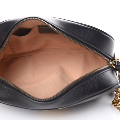 Gucci Calfskin Matelasse Small GG Marmont Chain Shoulder Bag Black 5 of 10