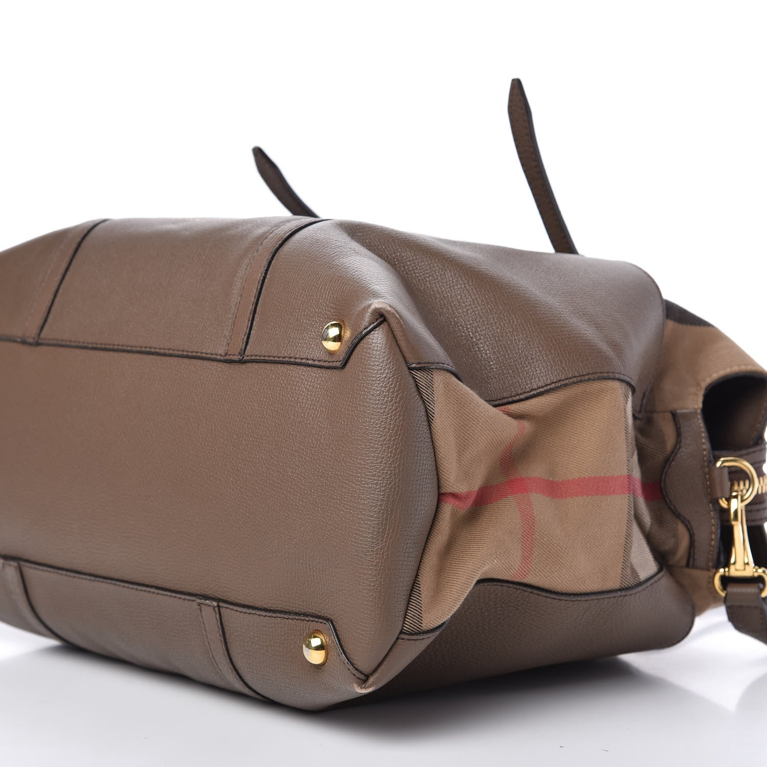 Burberry Grainy Calfskin House Check Mason Diaper Tote Tan 7 of 13