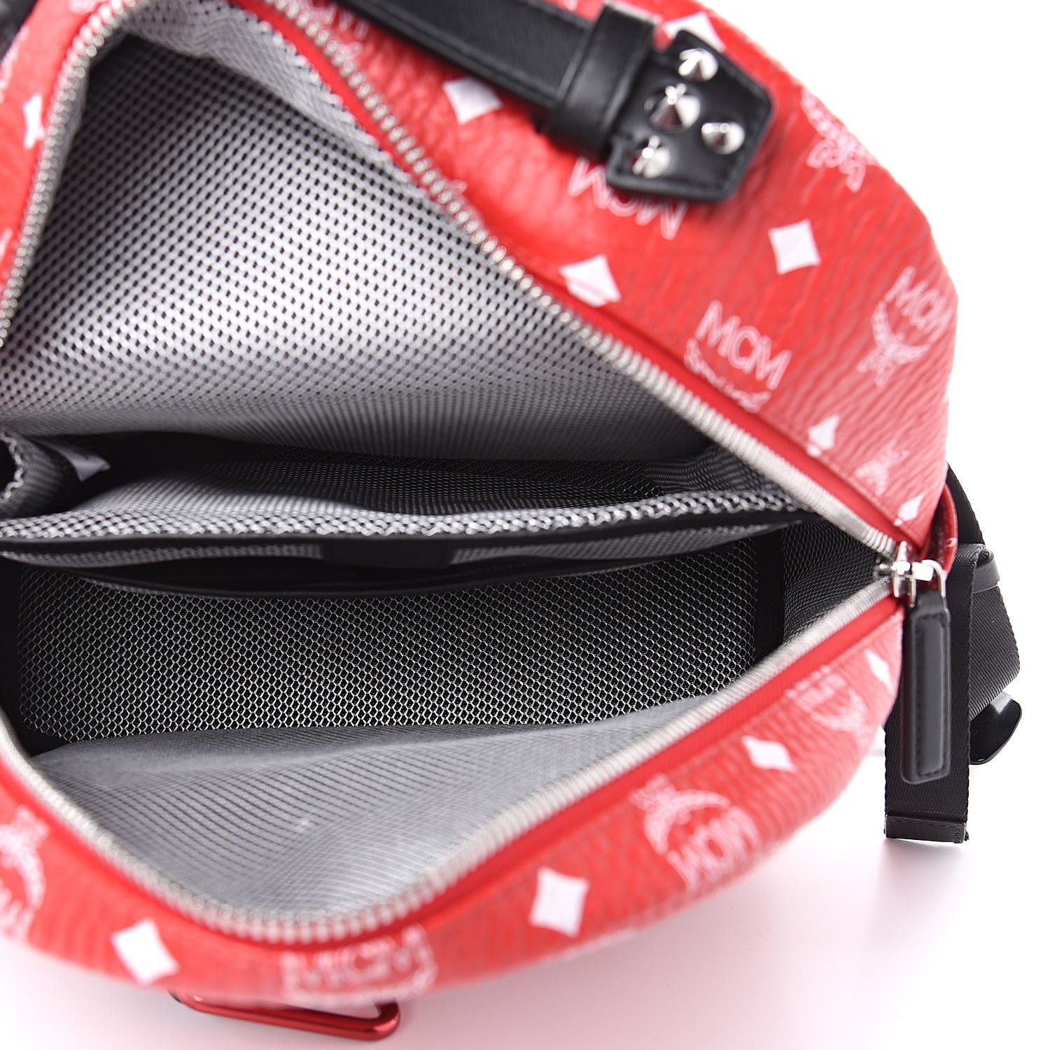 MCM Visetos Small Stark Backpack Red 5 of 8