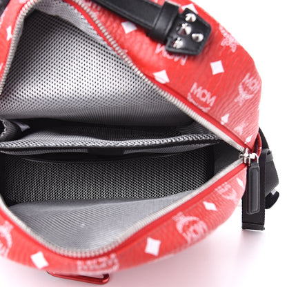 MCM Visetos Small Stark Backpack Red 5 of 8