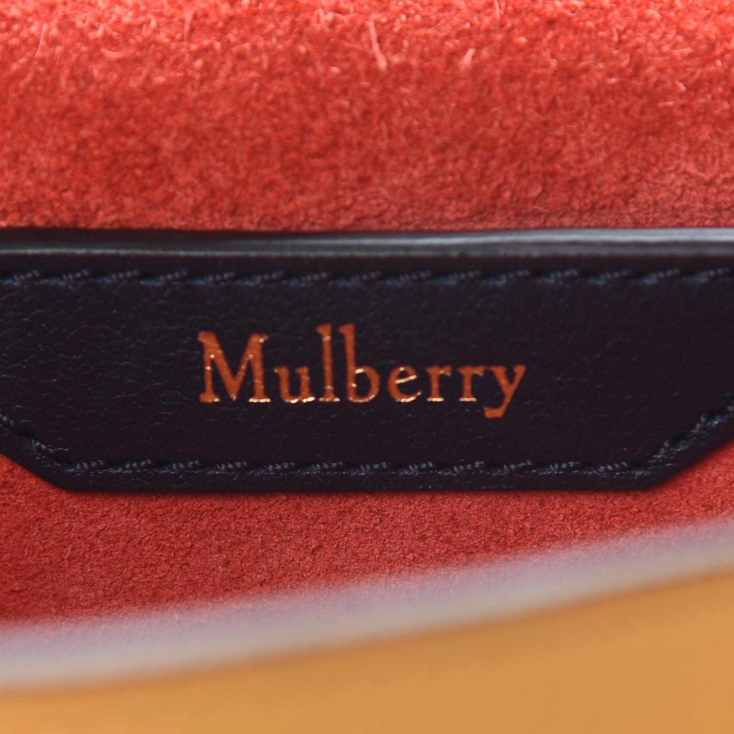 Mulberry Calfskin Small Color-Block Amberley Satchel Navy 6 of 8