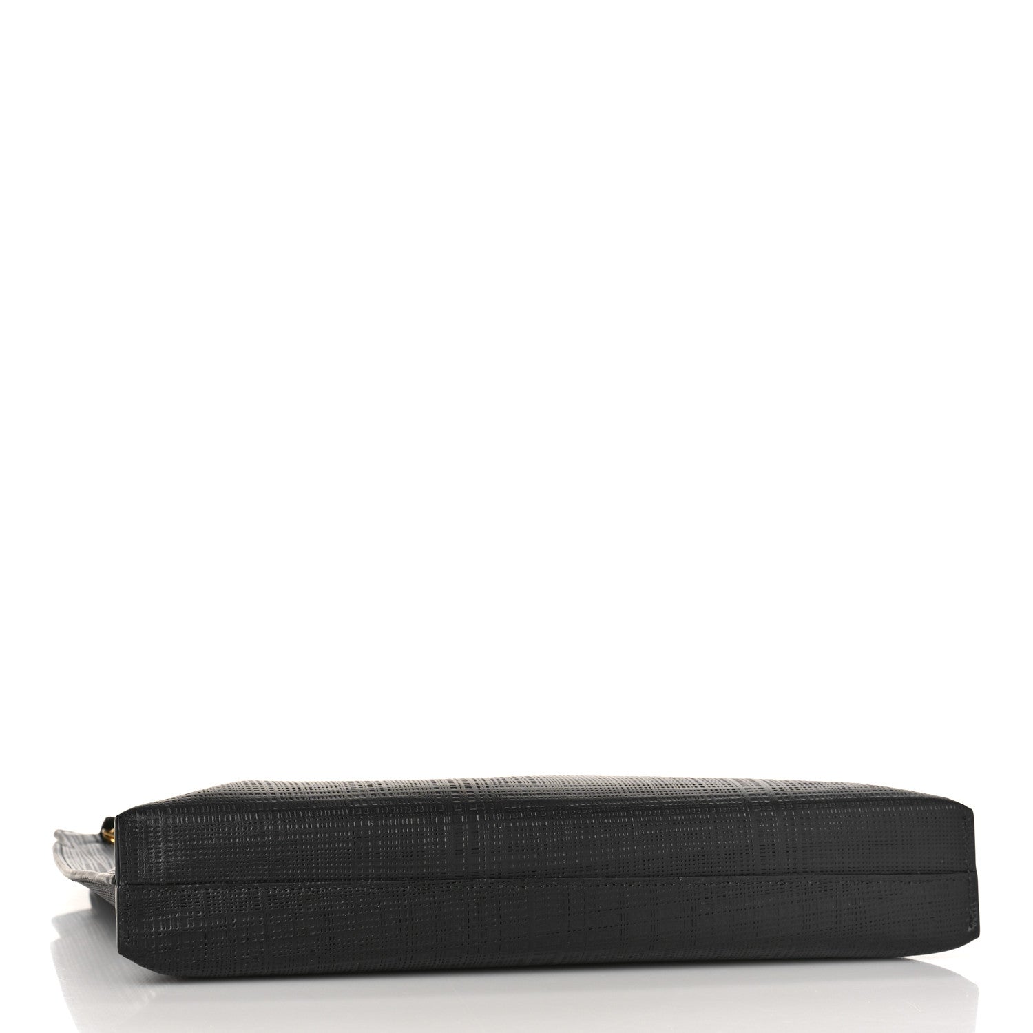 Loewe Calfskin Linen Embossed Large T Pouch Black 4 of 8