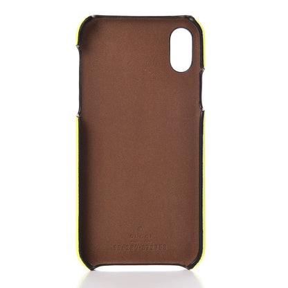 Gucci Rubber Print iPhone Xs Case Yellow Fluo Green 5 of 8