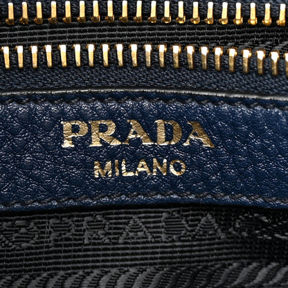 Prada Vitello Daino Hobo Messenger Bag Baltico 6 of 12