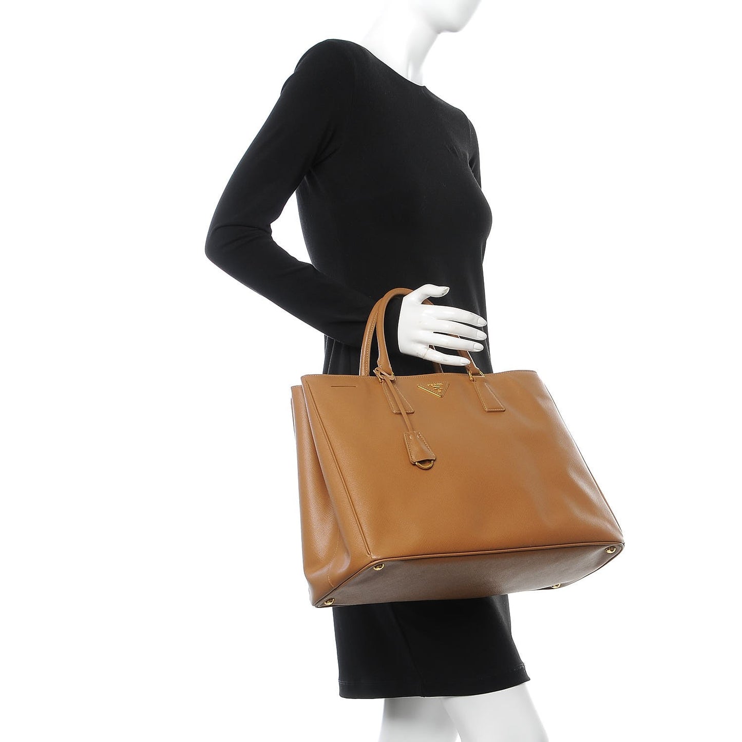 Saffiano Lux Large Tote Caramel