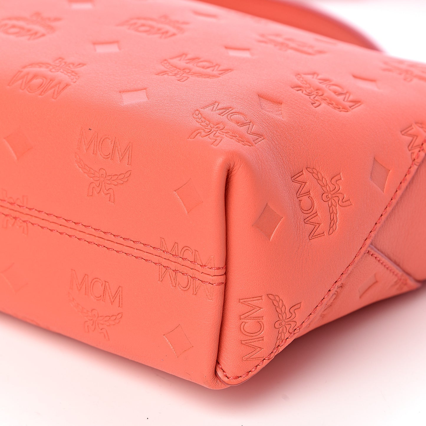 Calfskin Ottomar Monogram Medium Klara Hobo Hot Coral