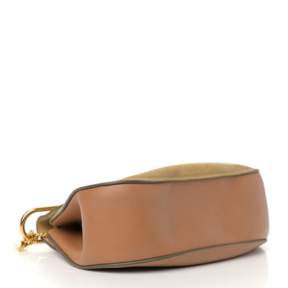 Chloe Suede Smooth Calfskin Drew Shoulder Bag Milky Coffee 4 of 16