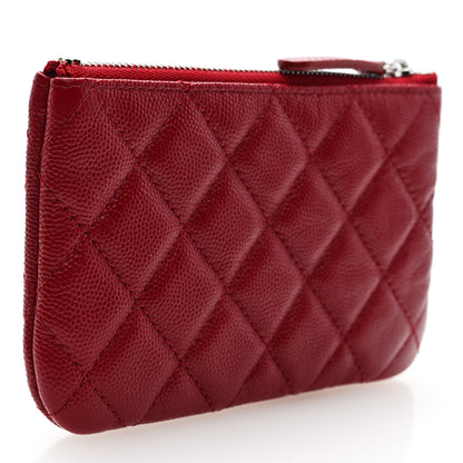 Chanel Caviar Quilted Small Cosmetic Case Red 3 of 8