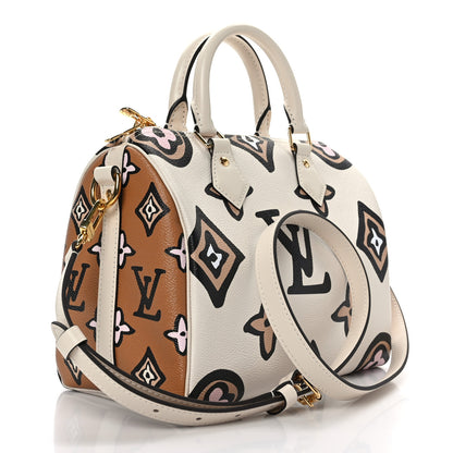 Louis Vuitton Monogram Giant Wild At Heart Speedy Bandouliere 25 Creme 3 of 10