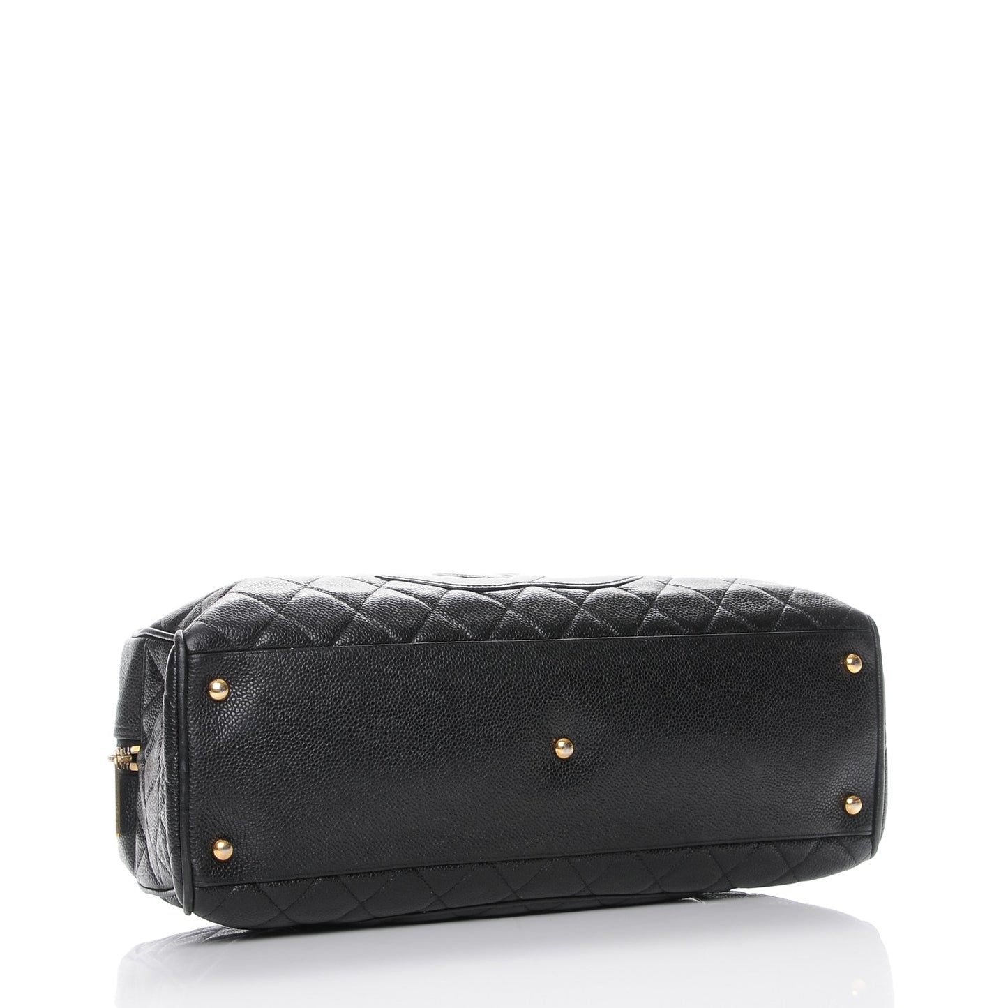 Caviar Quilted Large Bowler Black