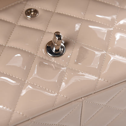Chanel Patent Quilted Jumbo Double Flap Light Beige 8 of 11