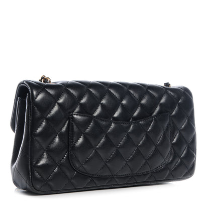 Chanel Lambskin Quilted East West Flap Black 3 of 8