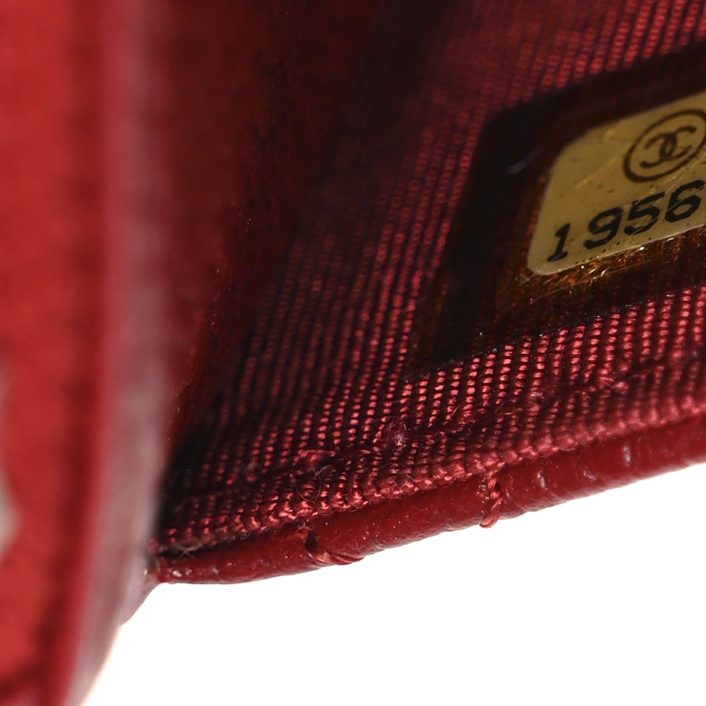 Caviar Quilted Wallet On Chain WOC Red