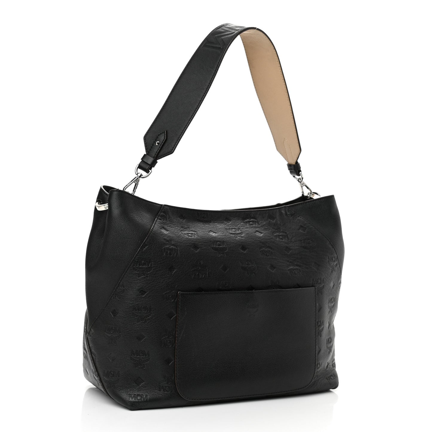 Calfskin Ottomar Monogram Medium Klara Hobo Black