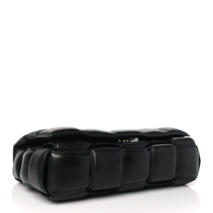 Bottega Veneta BOTTEGA VENETA Lambskin Maxi Intreccio Padded Chain Cassette Crossbody Bag Black 4 of 12