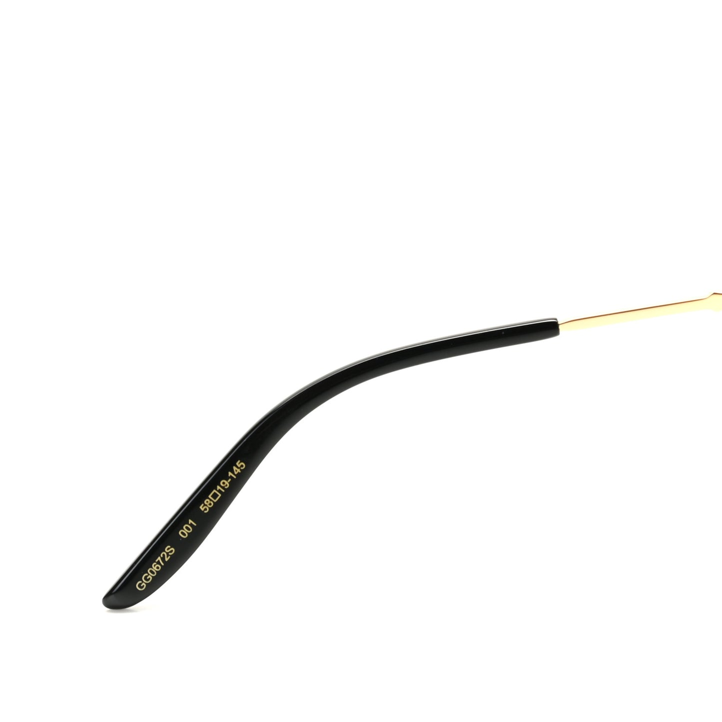 Metal Aviator Sunglasses GG0672S Black Gold