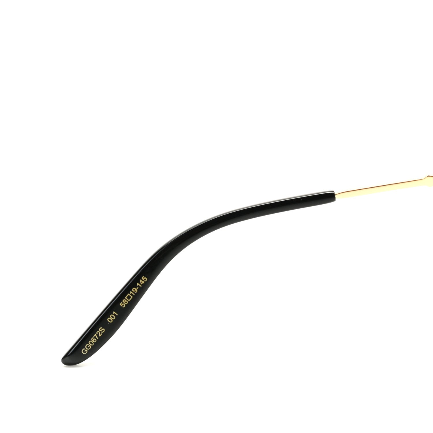 Gucci Metal Aviator Sunglasses GG0672S Black Gold 4 of 7