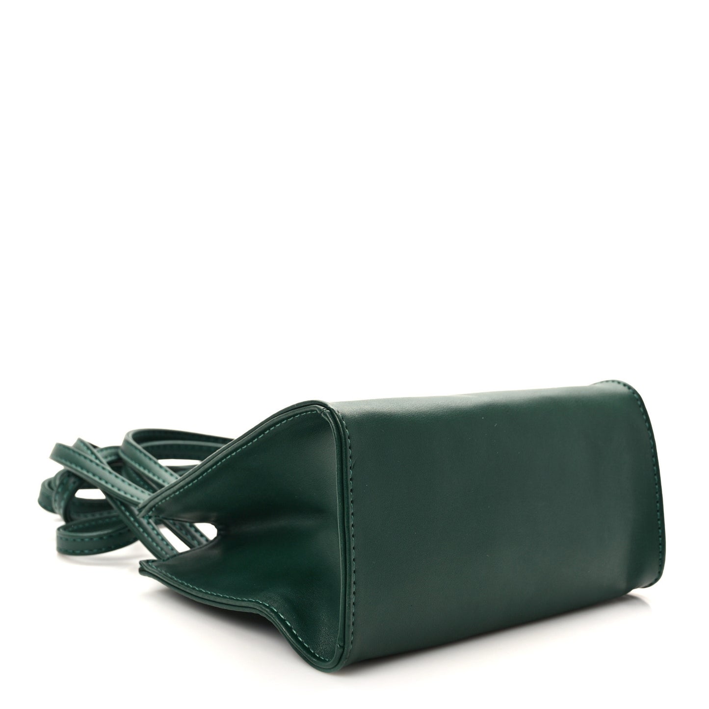 Vegan Leather Small Shopping Bag Dark Olive