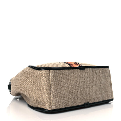 Stella McCartney Linen Striped Mini Logo Crossbody Natural 5 of 11