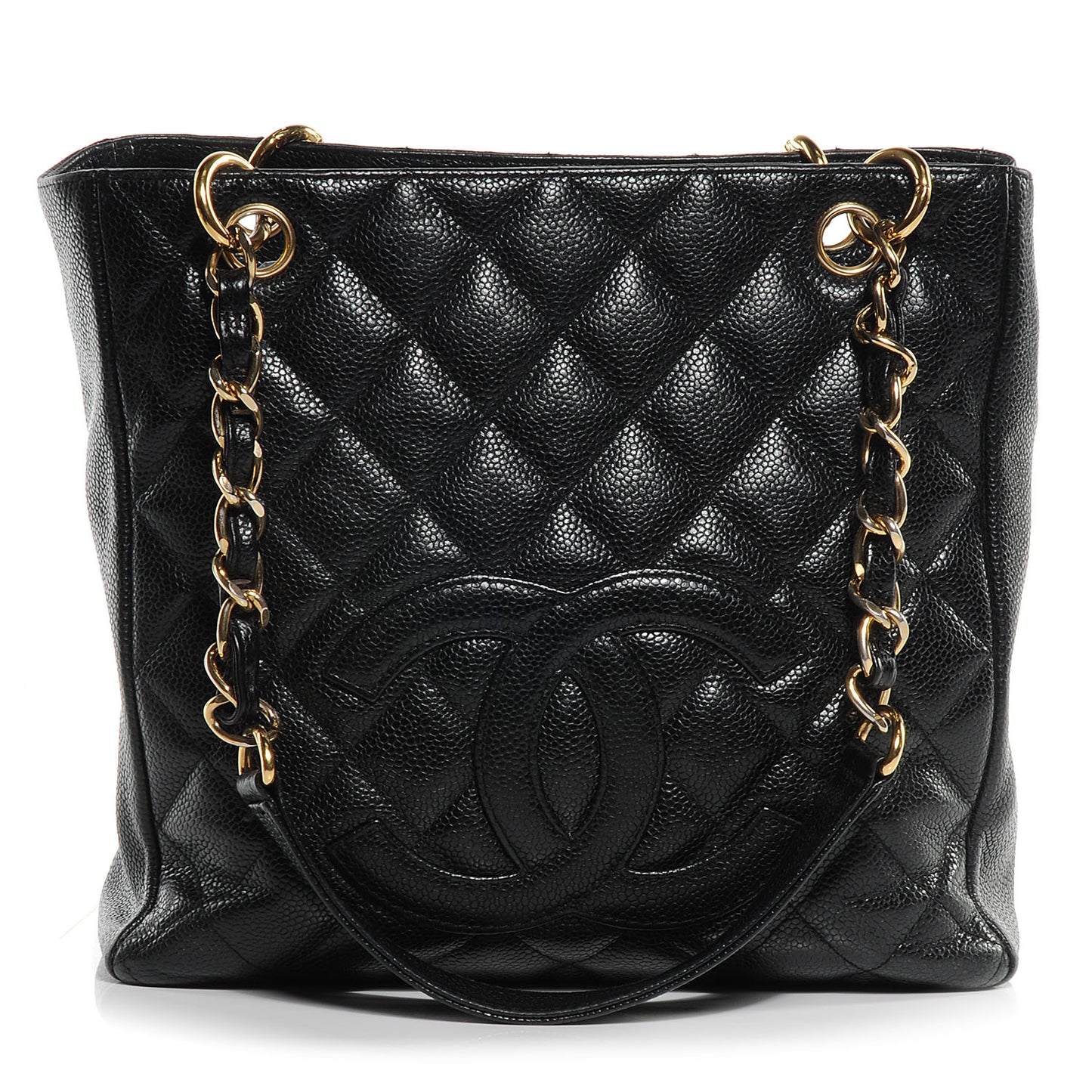 Caviar Petit Shopping Tote PST Black