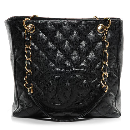 Chanel Caviar Petit Shopping Tote PST Black 1 of 9