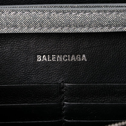Balenciaga Glitter Fabric Hourglass Chain Bag Grey 6 of 12