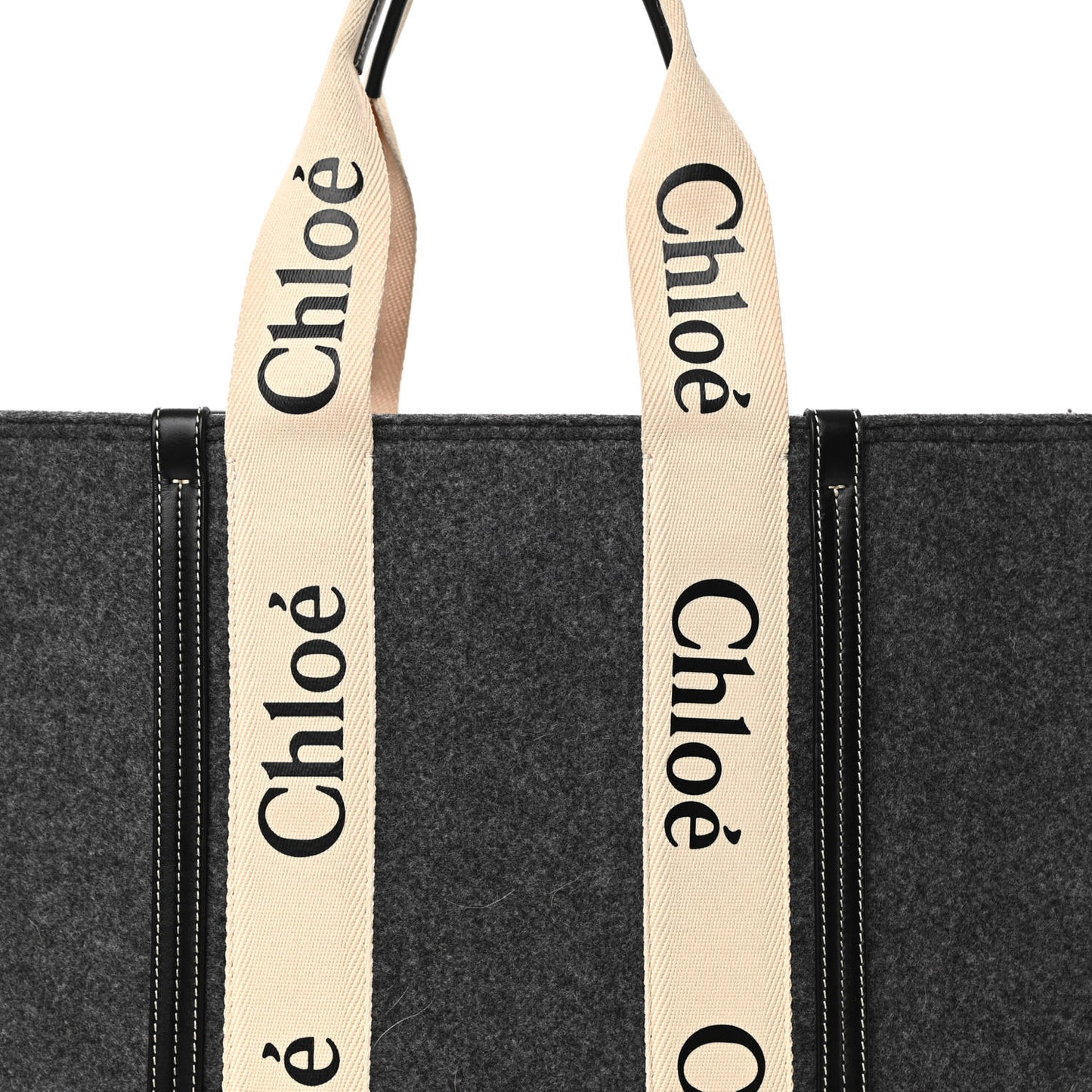 Felt Large Woody Ribbon Tote Cashmere Grey