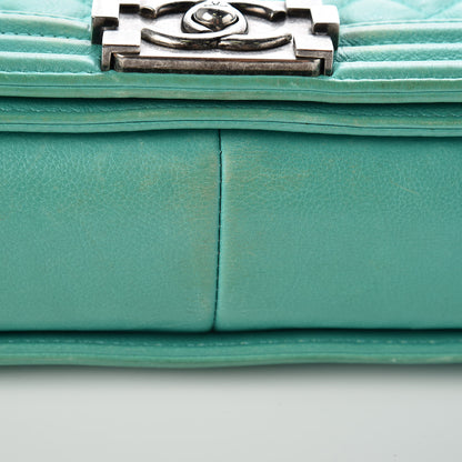 Chanel Calfskin Quilted Large Boy Flap Green 17 of 23