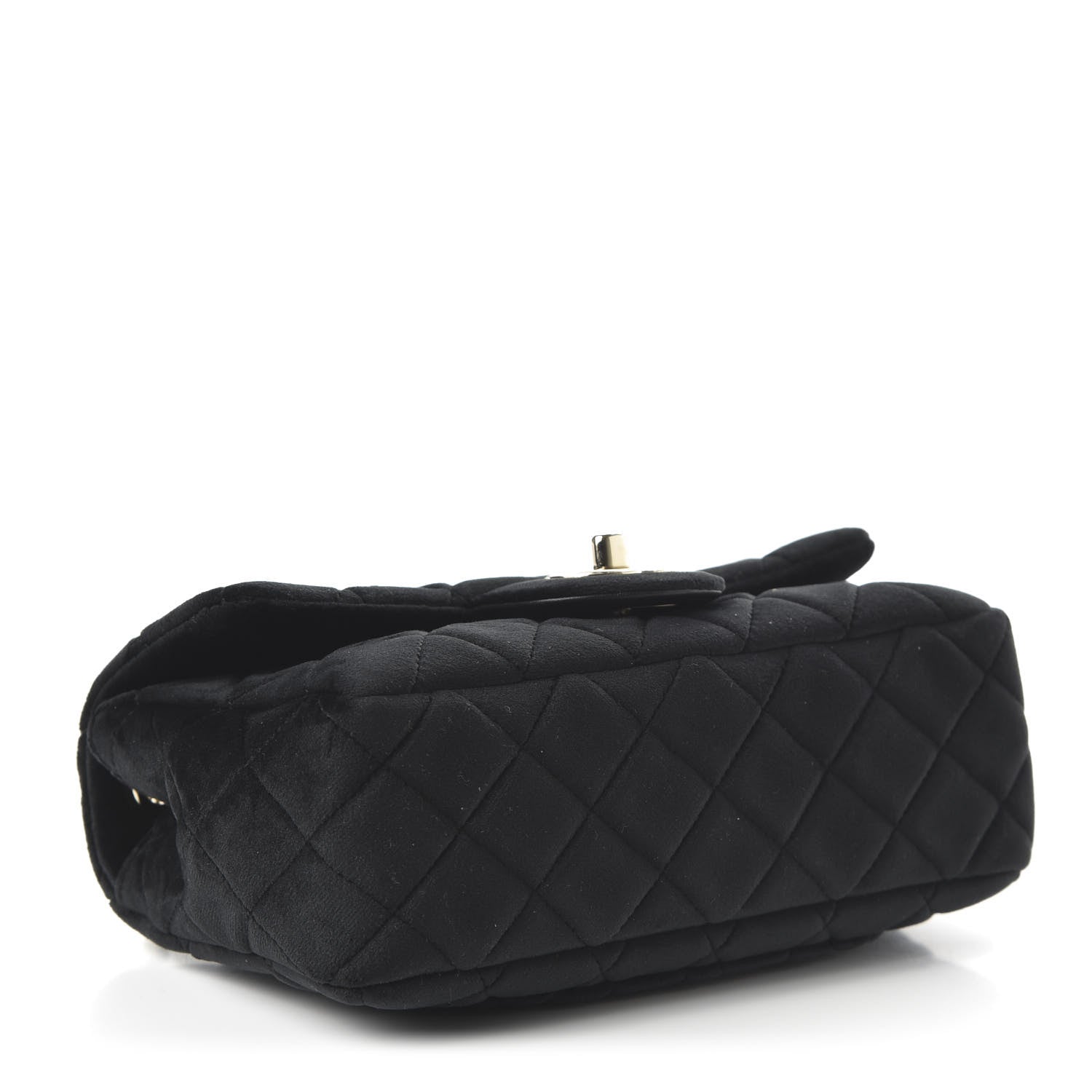 Chanel Velvet Quilted Mini Rectangular Pearl Crush Flap Black 4 of 10