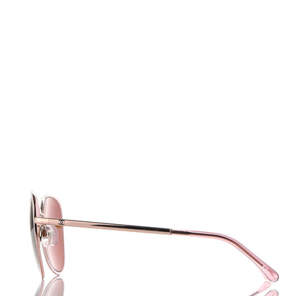 Chanel 18K Pilot Summer Sunglasses 4223 Pink Gold 3 of 9