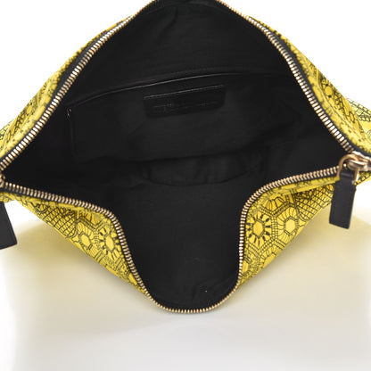 Alexander McQueen Silk Butterfly Print De Manta Clutch Yellow 5 of 7