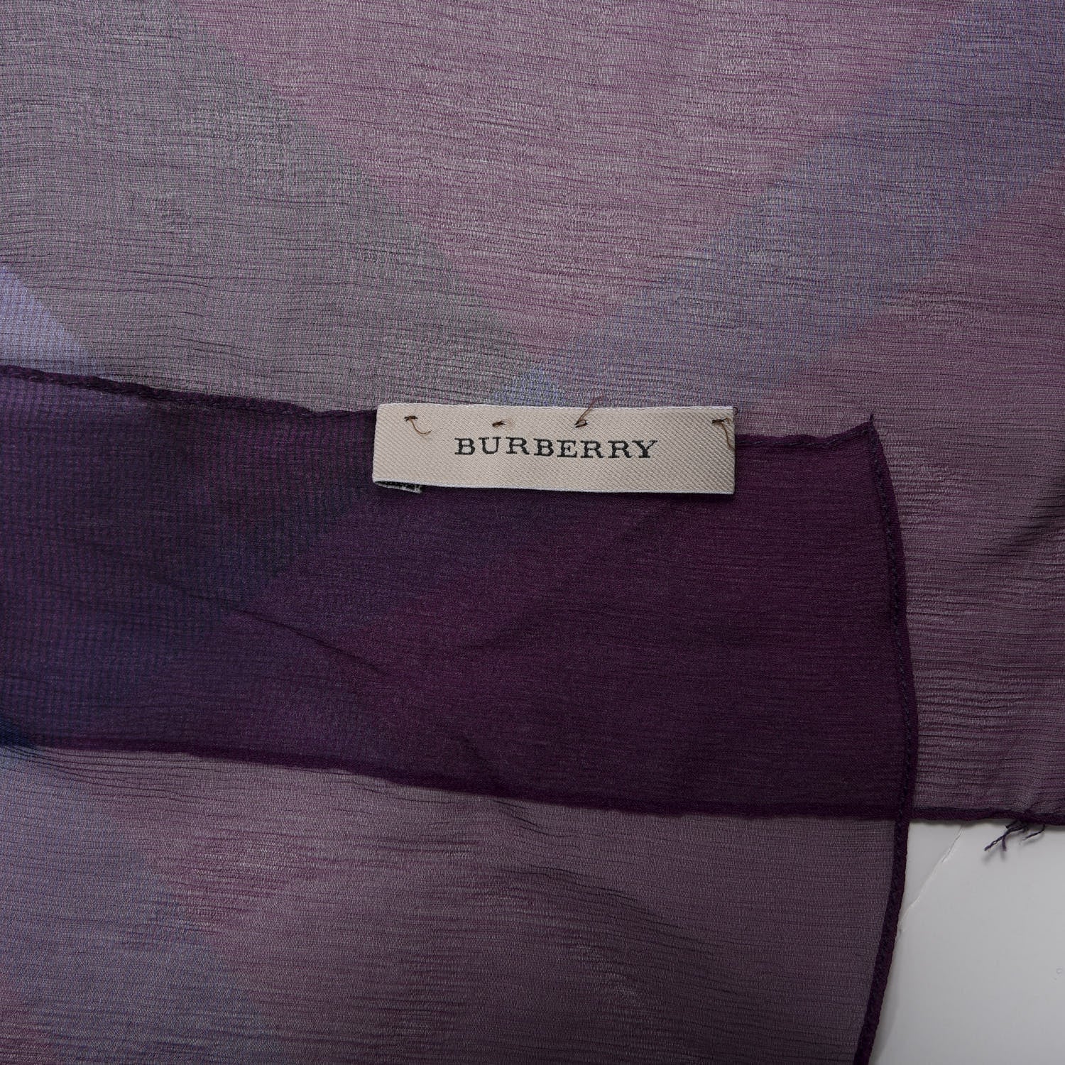 Burberry Silk Giant Check Scarf Purple 3 of 3