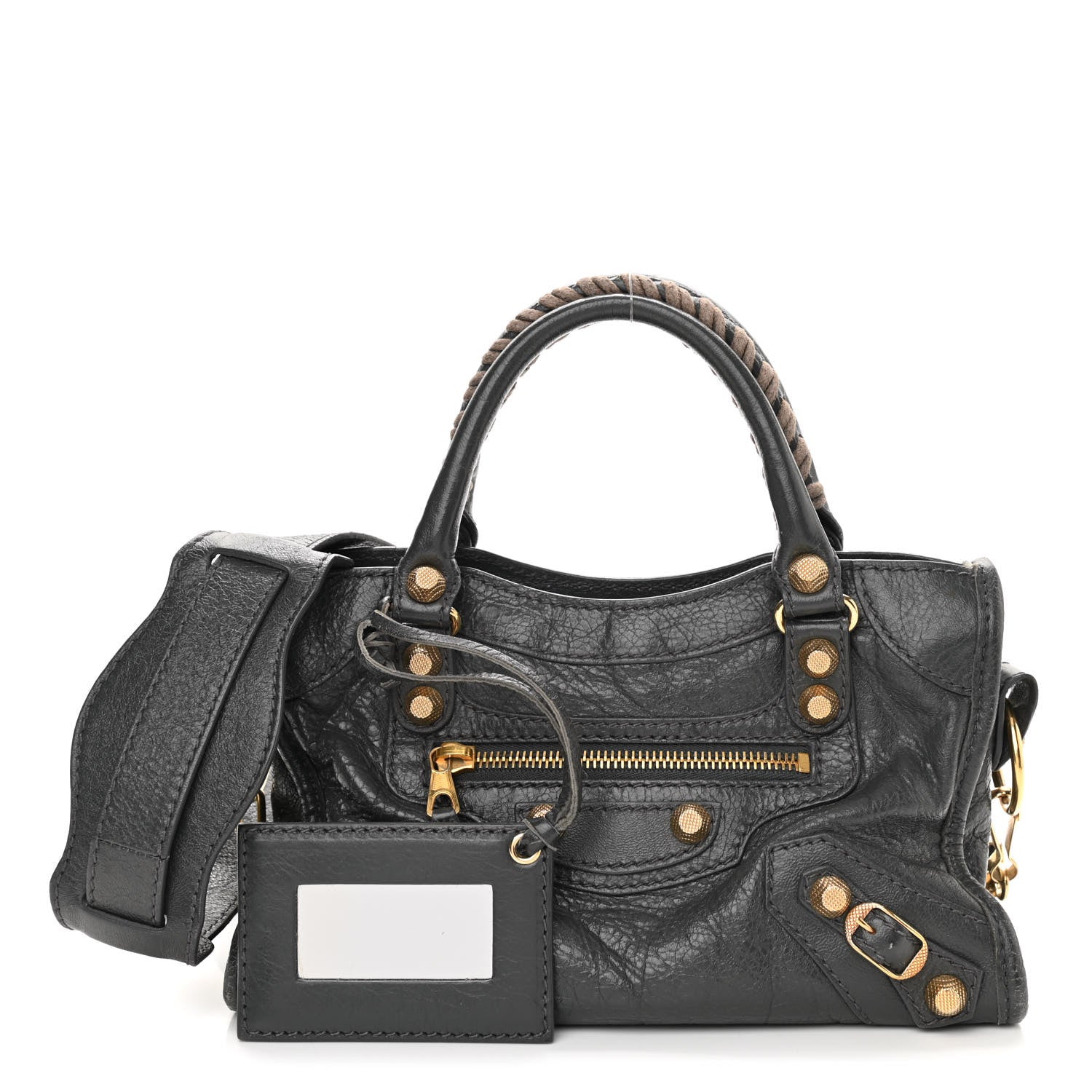 Balenciaga Agneau Giant 12 Gold Hardware Mini City Gris Fossile 1 of 10